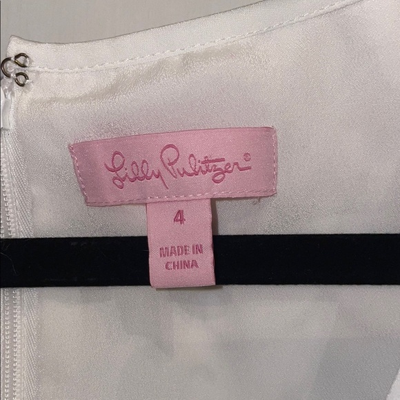 Lilly Pulitzer White Dress with Pink Tag - Picture 2 of 10